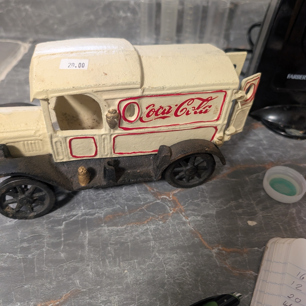 Vintage Cast Iron Drink Coca Cola 1930's Delivery Trucky